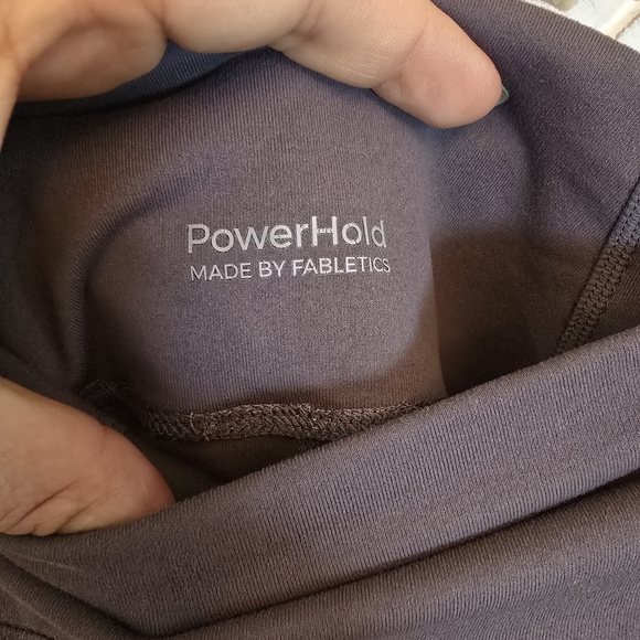 Fabletics Women' Define Mid Rise Gray Pink Mesh Powerhold Tight Leggings Sheer M - Picture 5 of 8